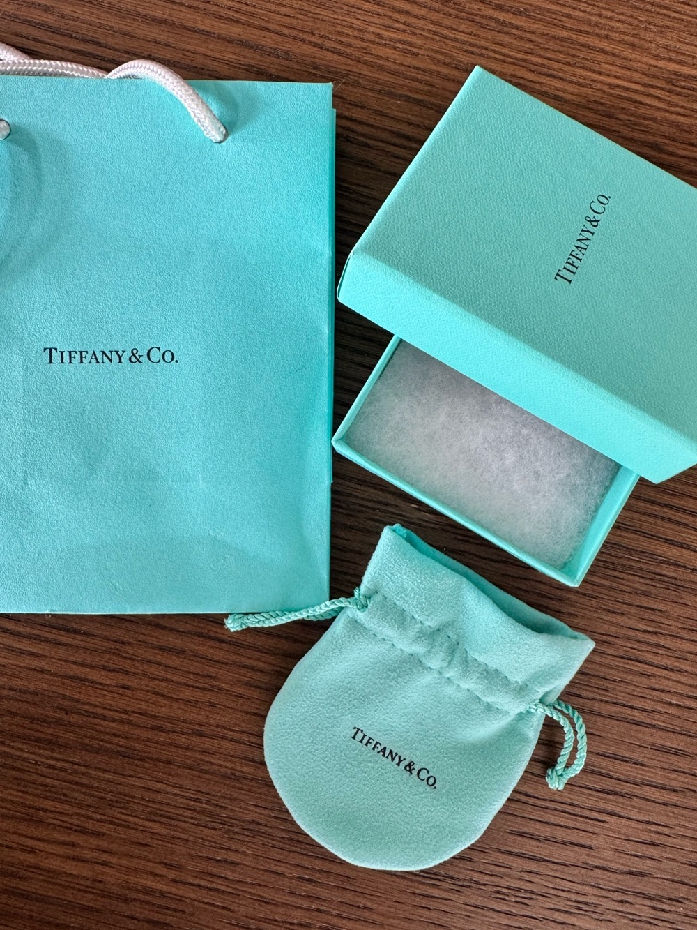 Tiffany & Co. Robin’s Egg Blue Jewelry Bag, Box & Pouch